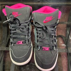 Nike Black and Pink High-Tops